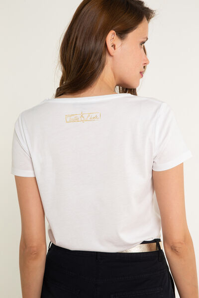 T-shirt Jamelia bianco donna