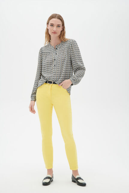 Pantalon ptonio jaune clair femme