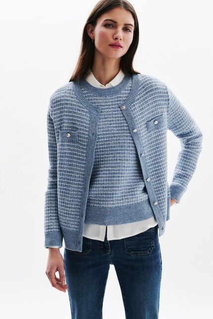 Mleonie waistcoat baby blue denim woman