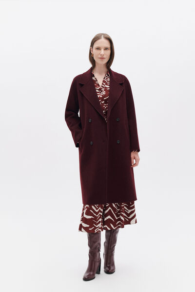 Manteau grenard prune femme