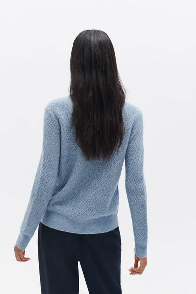 Gilet mash bleu ciel femme