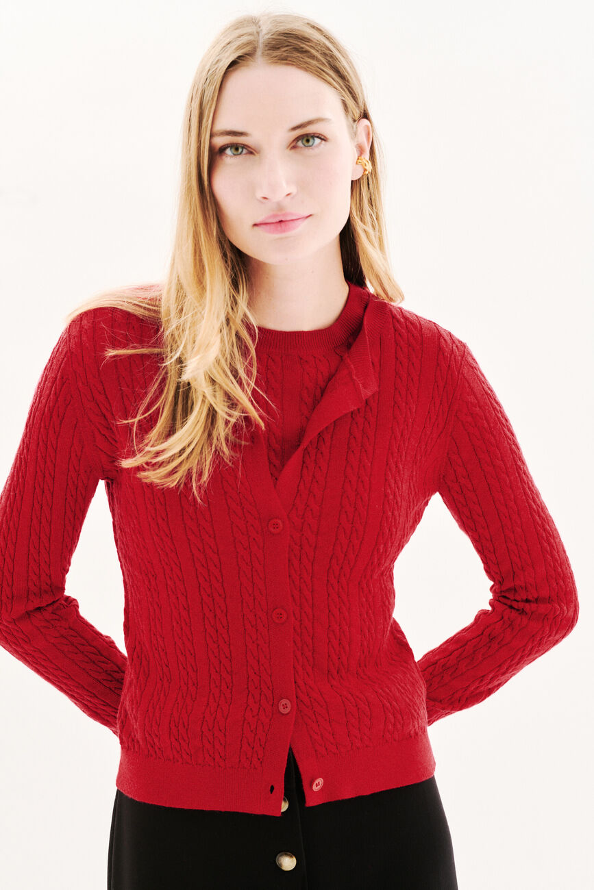 Gilet Mjules rouge femme