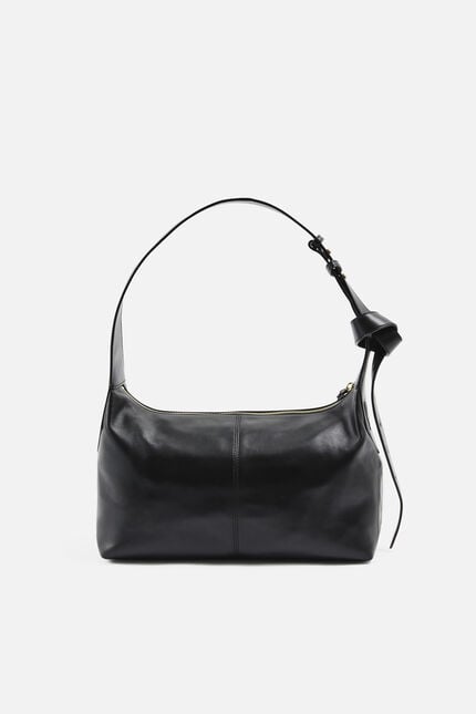 Sac soane en cuir naturel noir femme