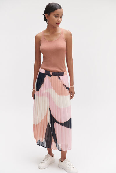 Débardeur louis fils lurex vieux rose femme