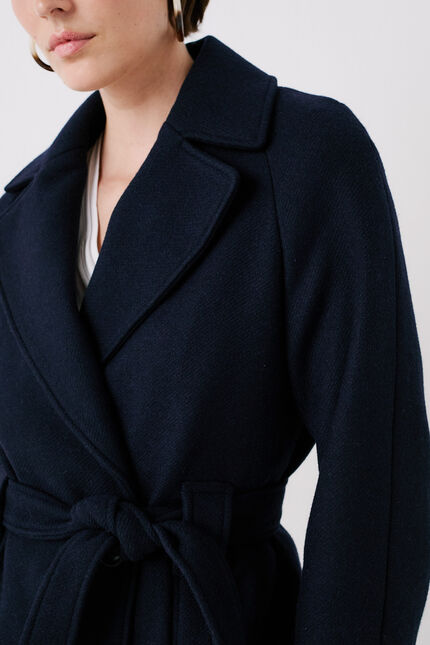 Manteau maname bleu marine femme
