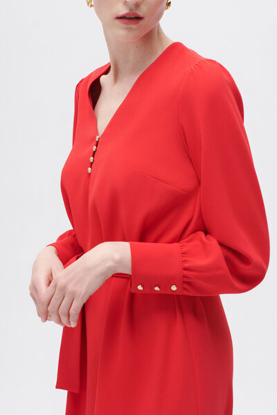 Robe roseline rouge femme