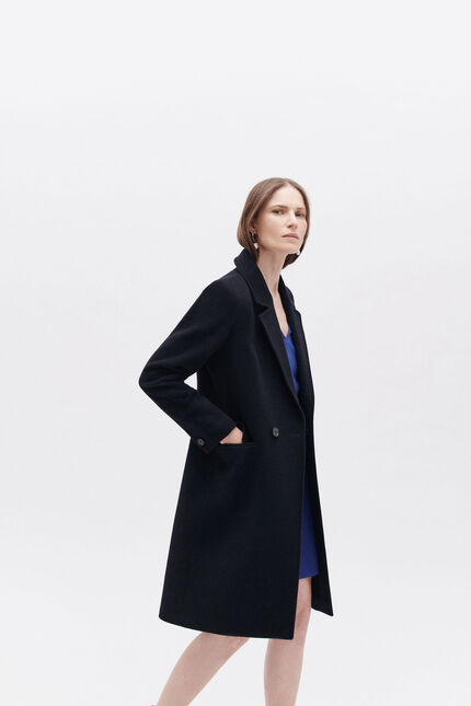 Manteau gregor bleu marine femme