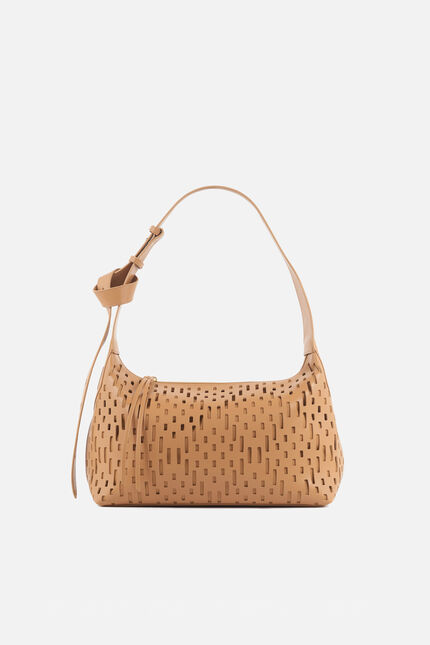 Sac Soalia en cuir taupe femme