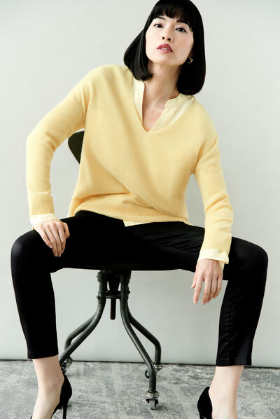 Pantaloni Ptristan nero donna