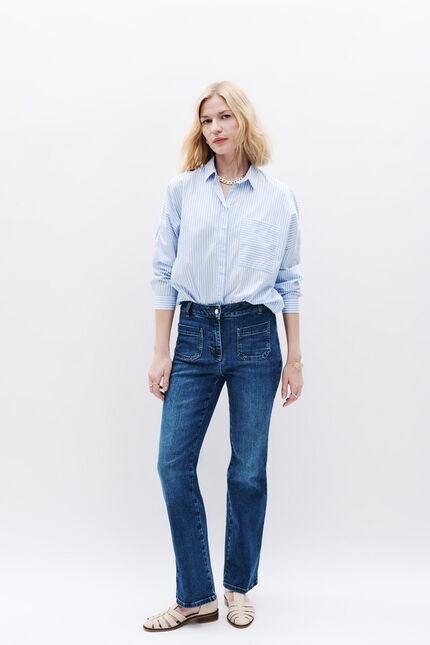Pantalon pelley denim denim stone femme