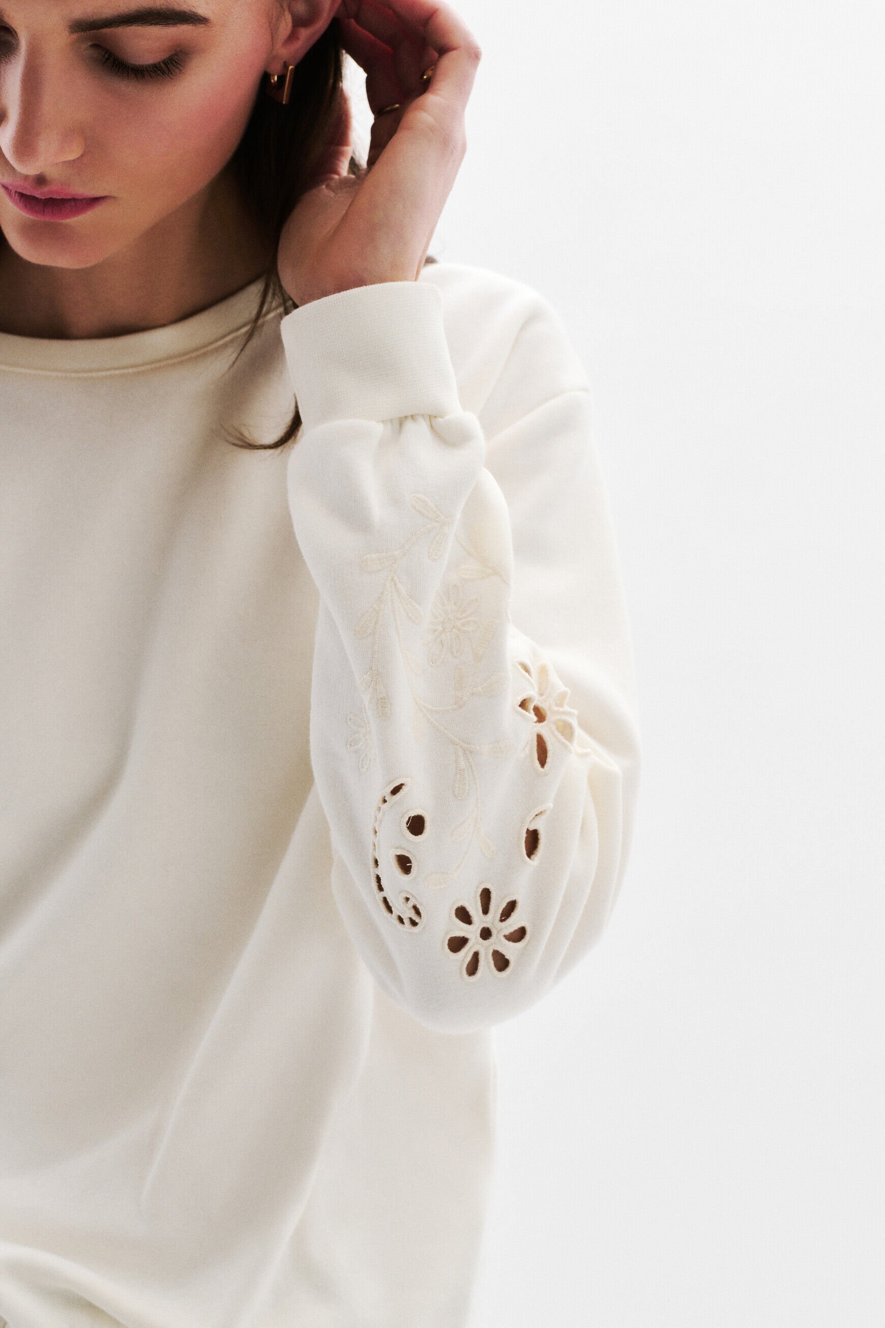 Sweatshirt Talida creme femme