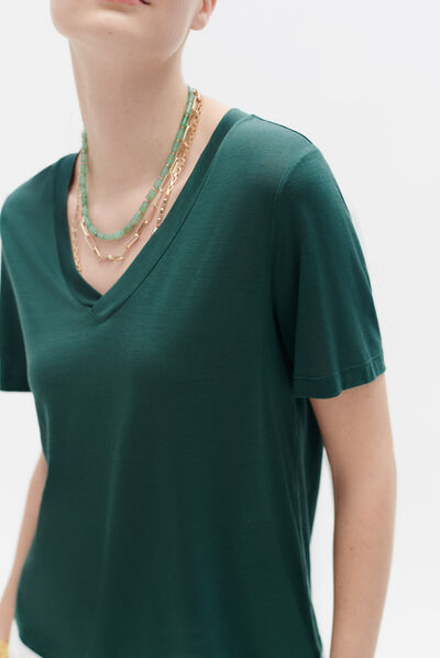 Tshirt tini bleu turquoise femme