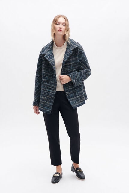Manteau gabino bleu ciel femme