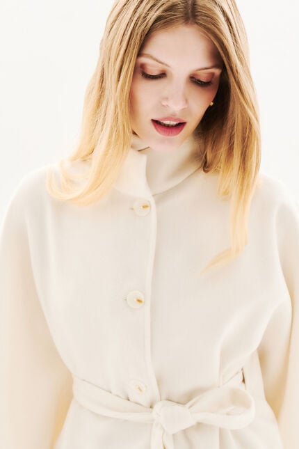 Poncho Hacaro creme femme