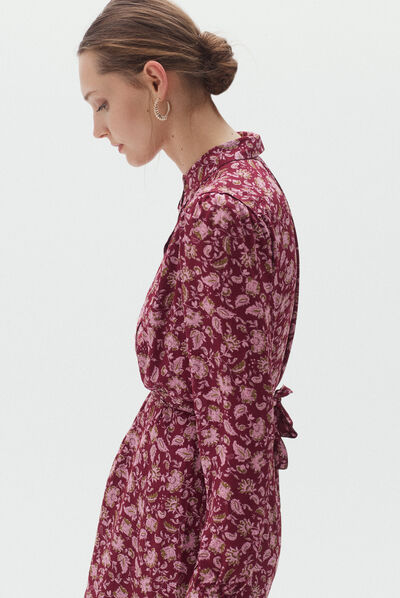 robe rio print rose cerise femme