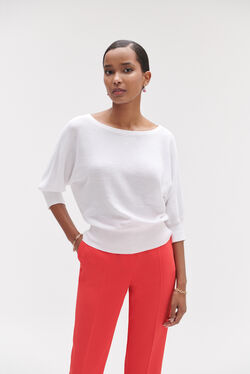Pull joan oversize blanc femme