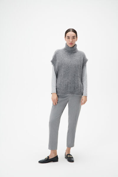 Pull mfiona gris fonce femme