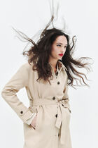 gabardine trench sand woman
