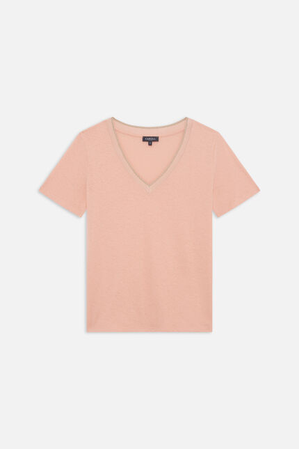 Camiseta jin rosa claro mujer