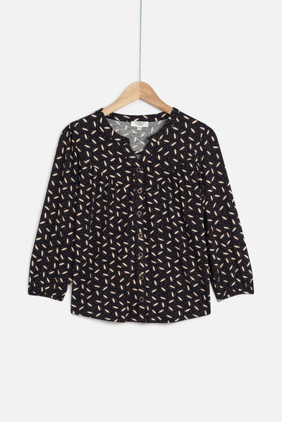 Camicia Ilta in jersey nero donna