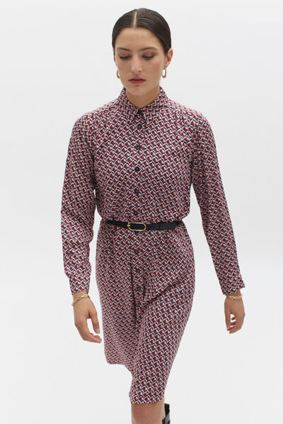 robe pastel red rouge femme