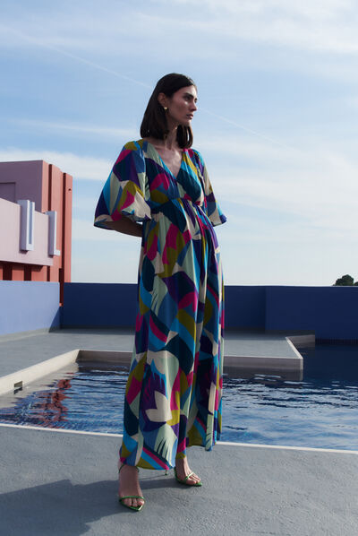 Robe ari violet femme