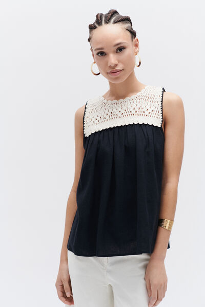 top nina noir femme