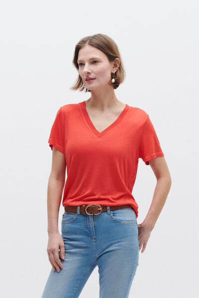 t-shirt anita rouge femme