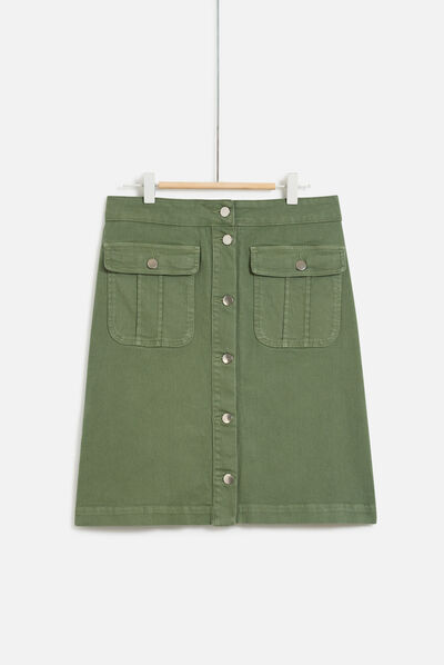 jupe asma vert kaki femme