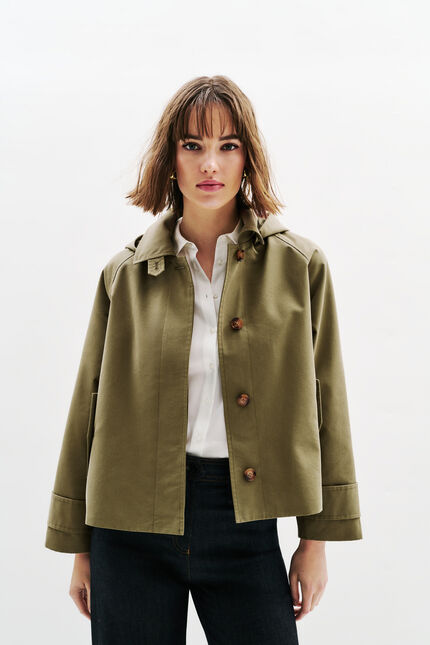 Manteau Gaya vert kaki femme