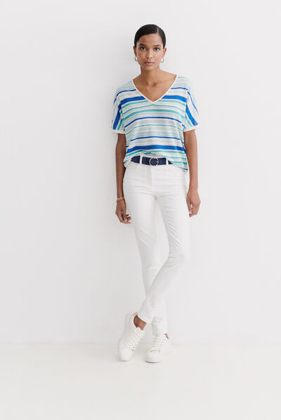 pull milano bleu electrique femme