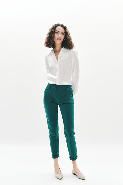 pantalon adelmo vert foncé femme
