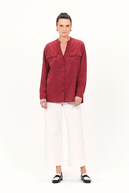 Chemise cesare marron fonce femme
