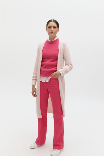 gilet camille rose clair femme