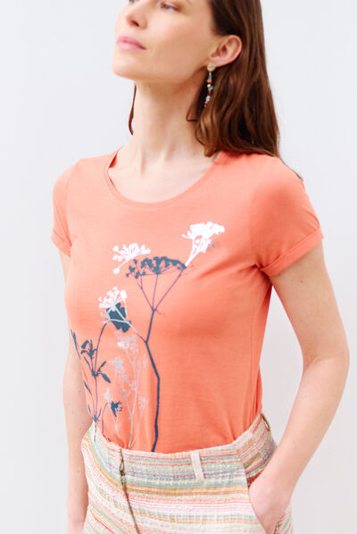 T-shirt Maxine rosa corallo donna