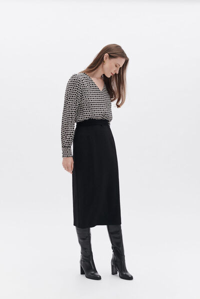 Jupe java noir femme
