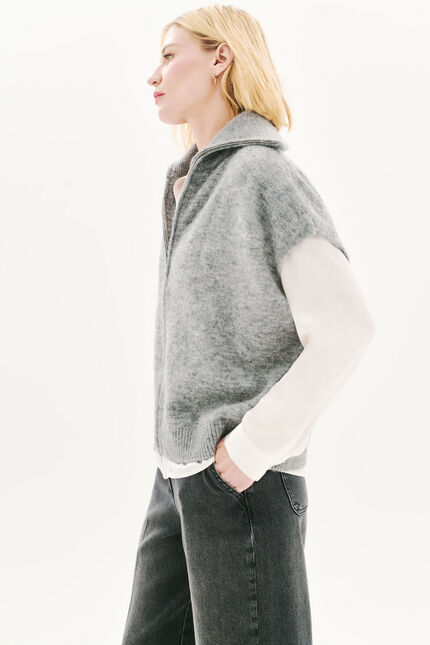 Pull mitch gris clair femme