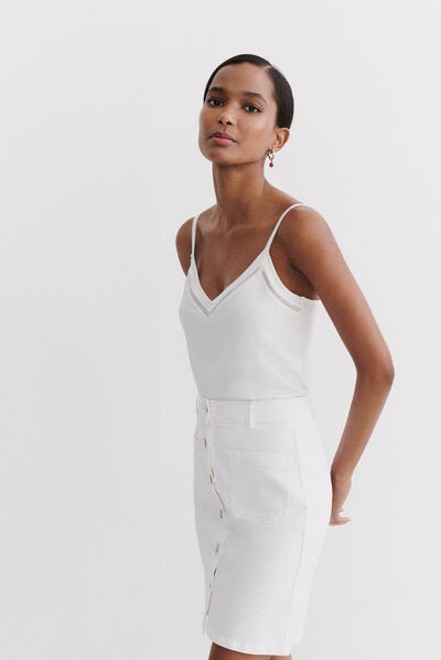 jupe anna blanc femme