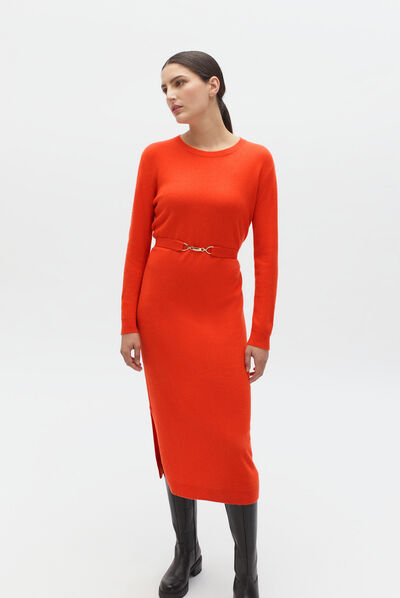 robe mathilde orange femme