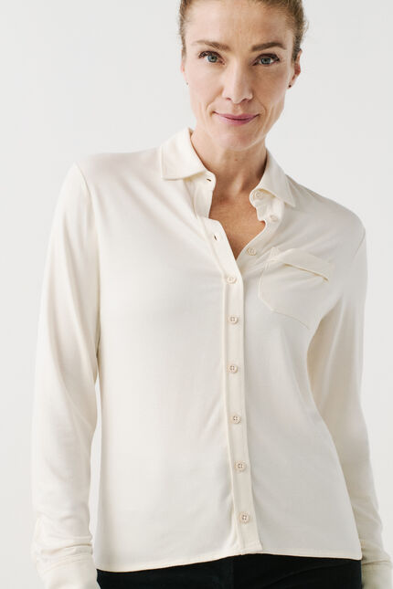Tricot hemd Albi ivoor vrouw