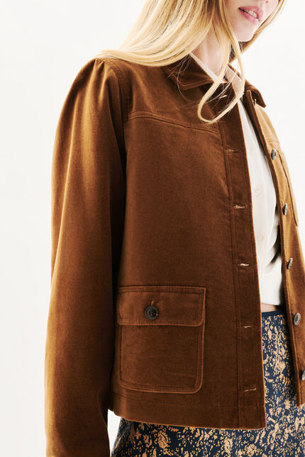 Veste Vminatavelours taupe femme
