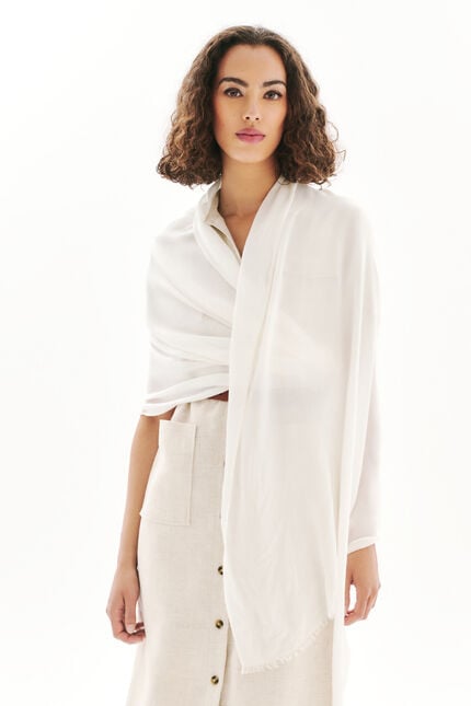 Foulard Lazeo ecru femme