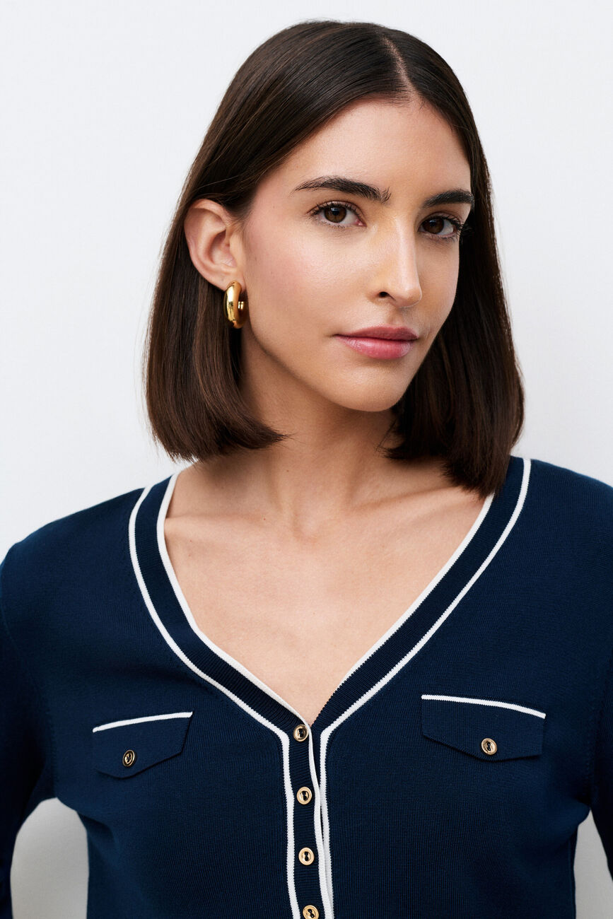 Pull Mcharlotte bleu marine femme