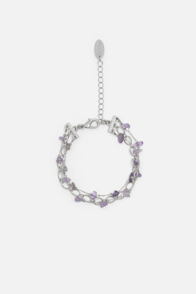 bracelet hena gris argent femme
