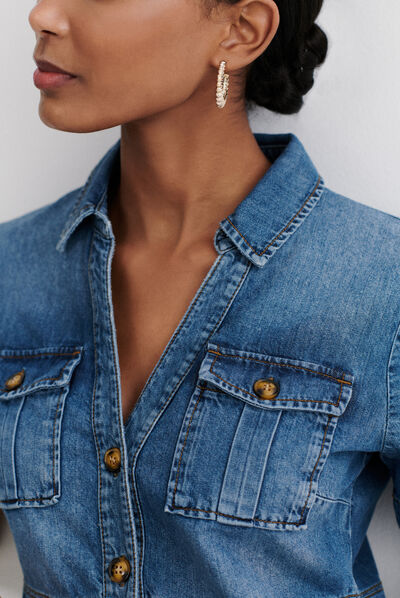 robe laure jean denim stone femme