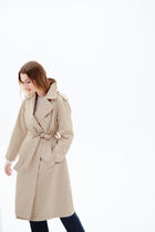 gtramontane trench coat beige woman