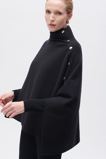 Poncho helvira noir femme