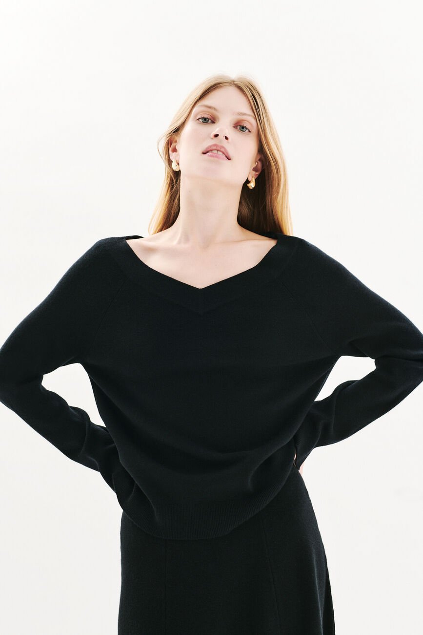 Pull Mauricia noir femme
