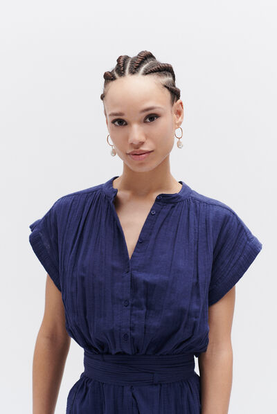 combinaison scone bleu femme