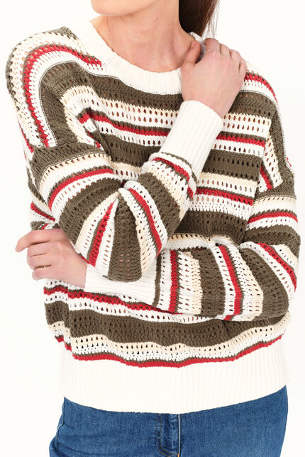 Pull mexico vert femme
